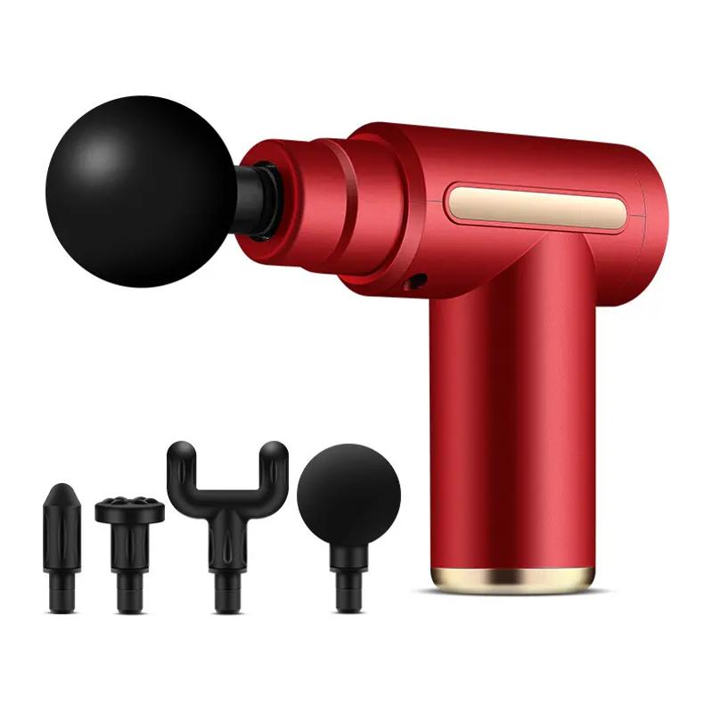 Multifunctional Massage Gun - Home Portable USB Rechargeable Adjustable Relaxing Massager, 6-Speed, 4 Replaceable Heads, Ultra-Quiet Brushless Motor, ABS Plastic, for Muscle Relief, Self Care Gadgets, Gift for Him/Boyfriend (Birthday/Cool Option)