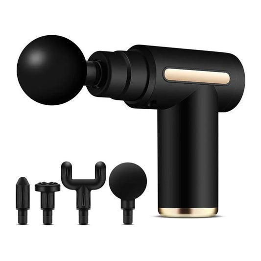 Multifunctional Massage Gun - Home Portable USB Rechargeable Adjustable Relaxing Massager, 6-Speed, 4 Replaceable Heads, Ultra-Quiet Brushless Motor, ABS Plastic, for Muscle Relief, Self Care Gadgets, Gift for Him/Boyfriend (Birthday/Cool Option)