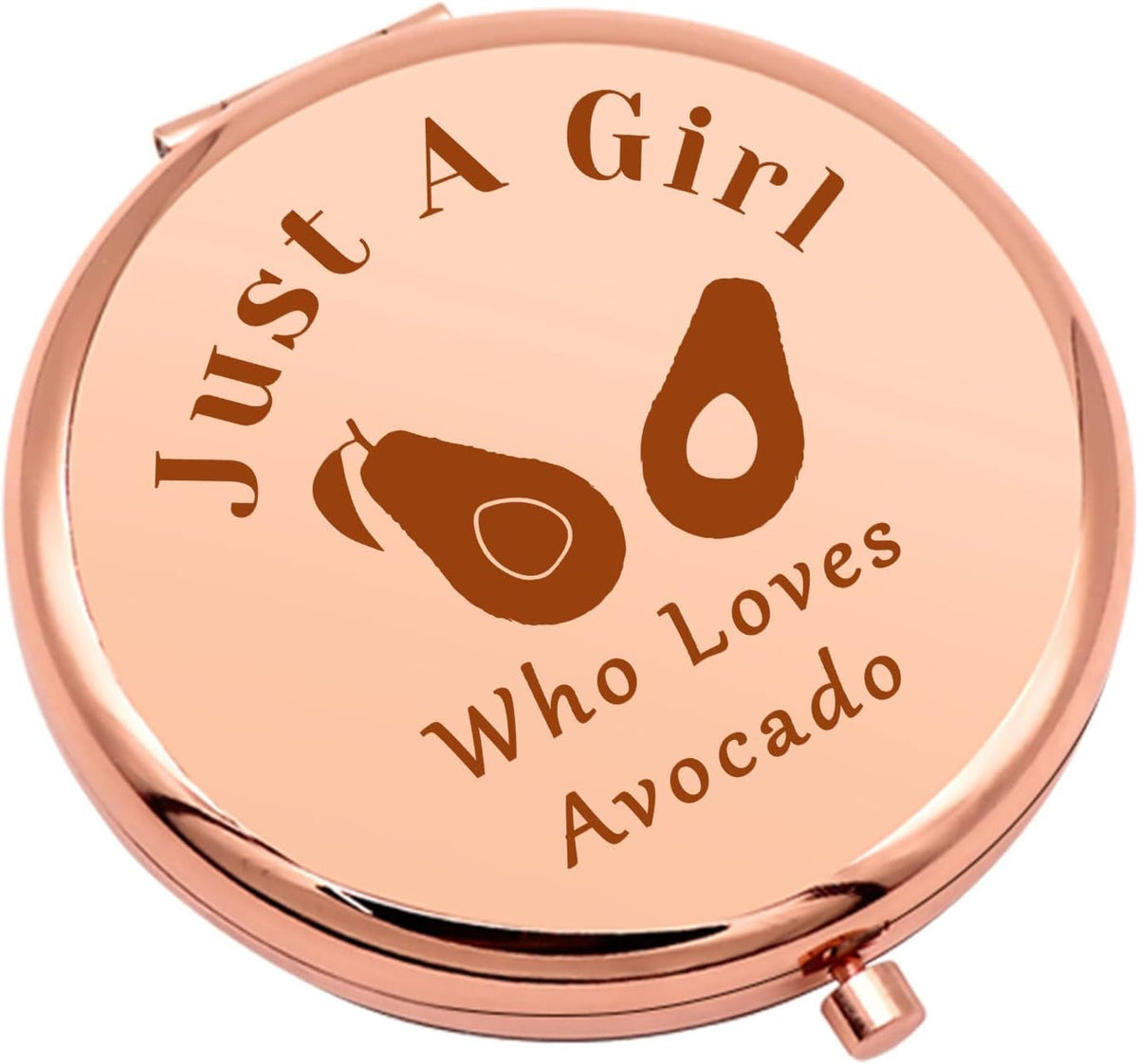 Charming Avocado-Themed Compact Makeup Mirror - Perfect Gift for Teen Girls and Fruit Lovers