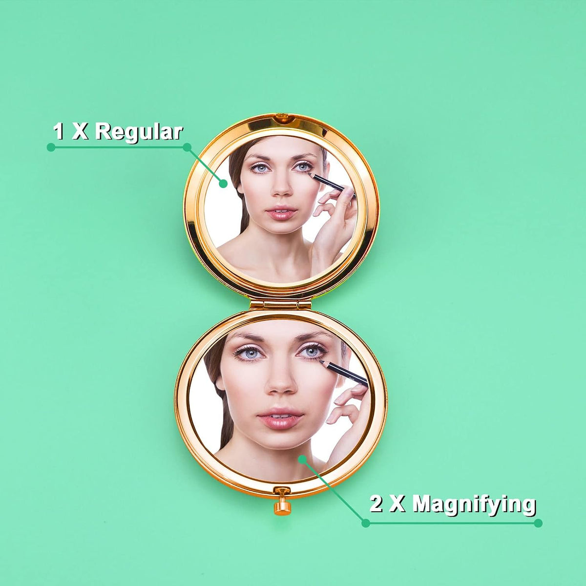 Charming Avocado-Themed Compact Makeup Mirror - Perfect Gift for Teen Girls and Fruit Lovers